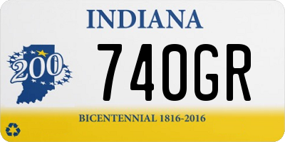 IN license plate 740GR