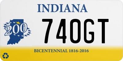 IN license plate 740GT