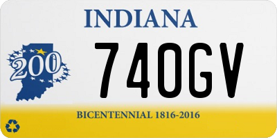 IN license plate 740GV