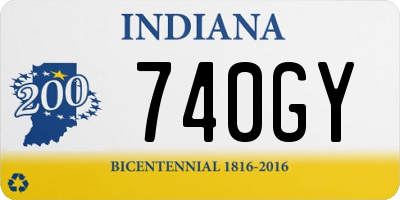 IN license plate 740GY