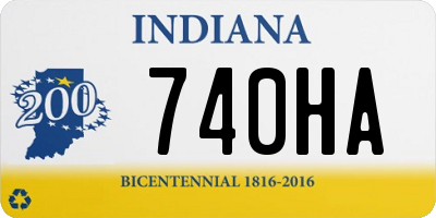 IN license plate 740HA