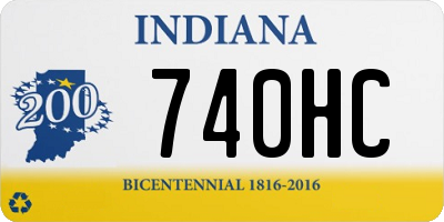 IN license plate 740HC