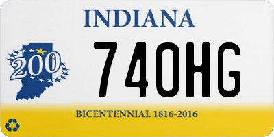 IN license plate 740HG