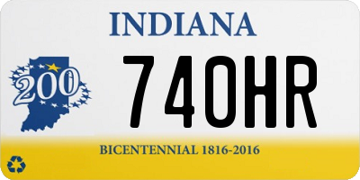 IN license plate 740HR