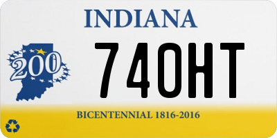 IN license plate 740HT