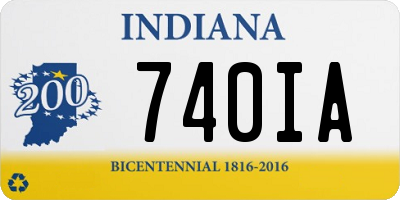 IN license plate 740IA
