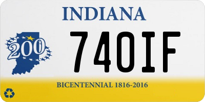 IN license plate 740IF