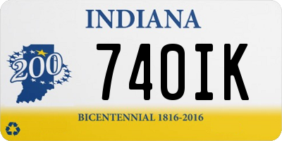 IN license plate 740IK