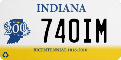 IN license plate 740IM