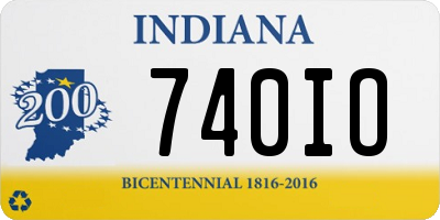 IN license plate 740IO