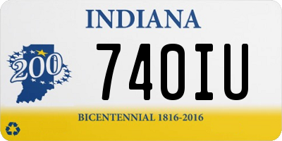 IN license plate 740IU