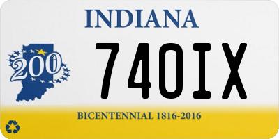 IN license plate 740IX