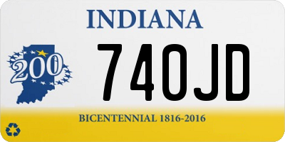 IN license plate 740JD