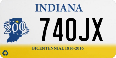 IN license plate 740JX