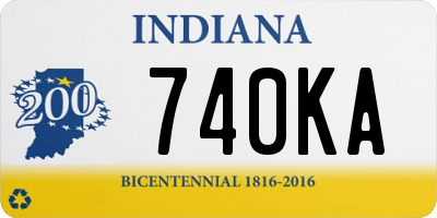 IN license plate 740KA