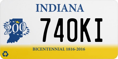 IN license plate 740KI