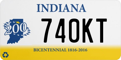 IN license plate 740KT