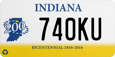 IN license plate 740KU