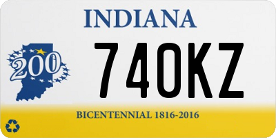 IN license plate 740KZ