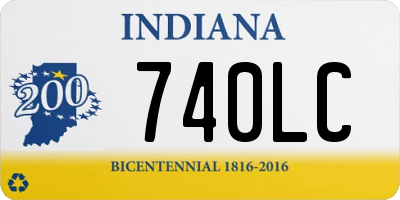 IN license plate 740LC