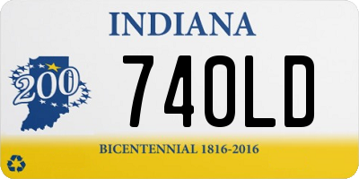 IN license plate 740LD