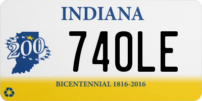 IN license plate 740LE