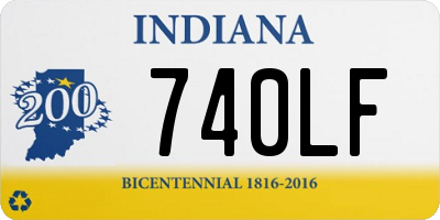 IN license plate 740LF