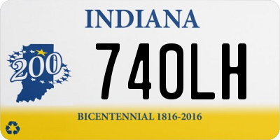 IN license plate 740LH