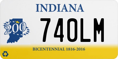 IN license plate 740LM