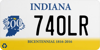 IN license plate 740LR