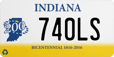 IN license plate 740LS