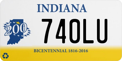 IN license plate 740LU