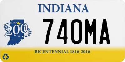 IN license plate 740MA