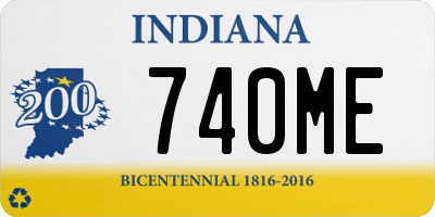 IN license plate 740ME