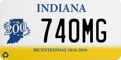 IN license plate 740MG