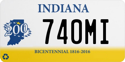 IN license plate 740MI