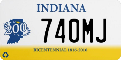 IN license plate 740MJ