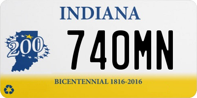 IN license plate 740MN