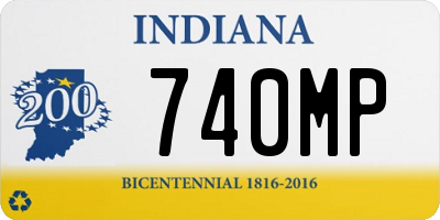 IN license plate 740MP