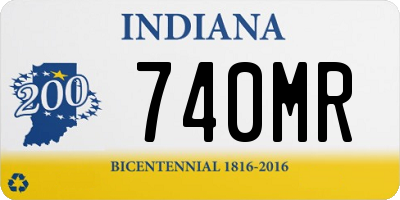 IN license plate 740MR