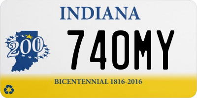 IN license plate 740MY