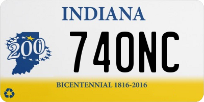 IN license plate 740NC