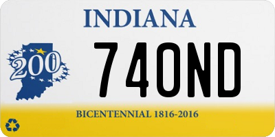 IN license plate 740ND