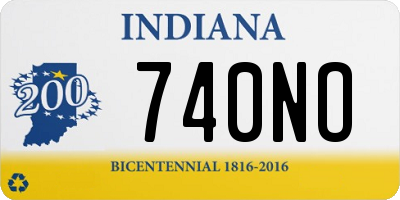 IN license plate 740NO