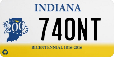 IN license plate 740NT