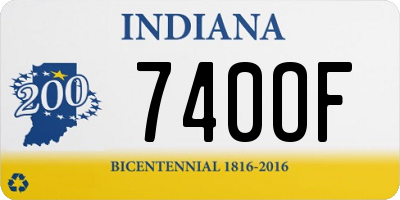 IN license plate 740OF