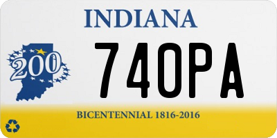 IN license plate 740PA