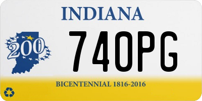 IN license plate 740PG