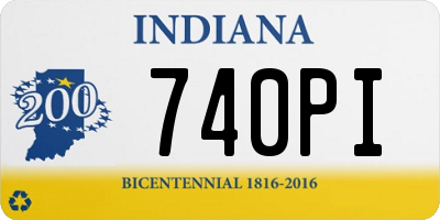 IN license plate 740PI