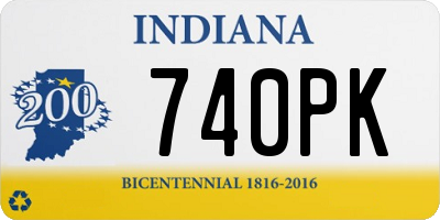 IN license plate 740PK